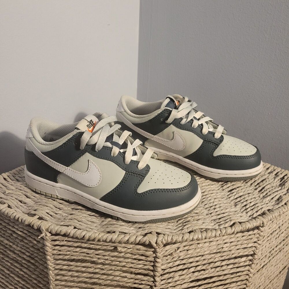 Nike Dunk Low Split Deep Jungle FB 9108 - 300 Ombray Laces Boys Size 1.5Y